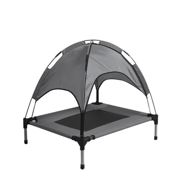 PaWz Pet Trampoline Bed Dog Cat Elevated Hammock With Canopy Raised Heavy Duty M PaWz